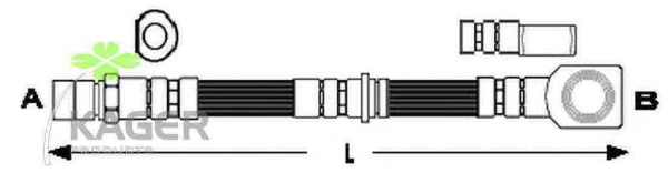 38-0521 KAGER Тормозной шланг (фото 1)
