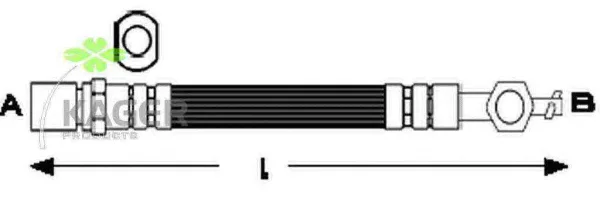 38-0716 KAGER Тормозной шланг (фото 1)