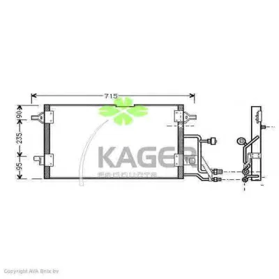 94-5002 KAGER Радиатор кондиционера (фото 1)