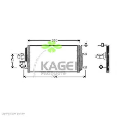 94-5006 KAGER Радиатор кондиционера (фото 1)