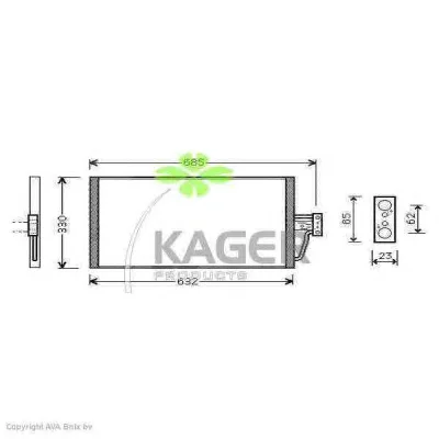 94-5051 KAGER Радиатор кондиционера (фото 1)