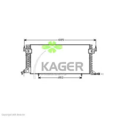 94-5064 KAGER Радиатор кондиционера (фото 1)