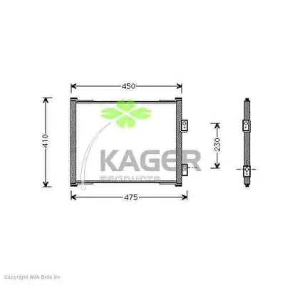 94-5111 KAGER Радиатор кондиционера (фото 1)
