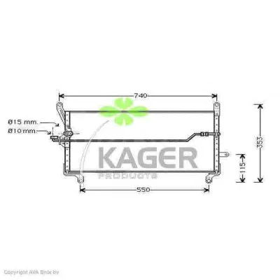 94-5134 KAGER Радиатор кондиционера (фото 1)
