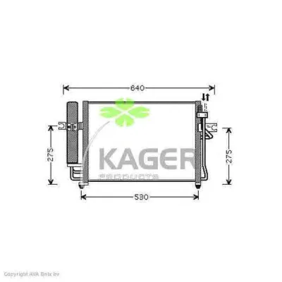 94-5179 KAGER Радиатор кондиционера (фото 1)