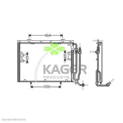 94-5209 KAGER Радиатор кондиционера (фото 1)