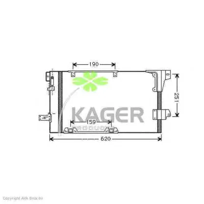 94-5260 KAGER Радиатор кондиционера (фото 1)
