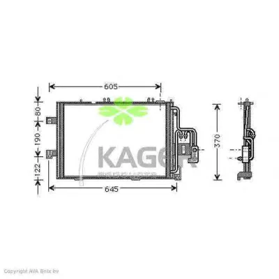 94-5275 KAGER Радиатор кондиционера (фото 1)