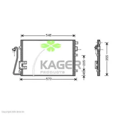 94-5323 KAGER Радиатор кондиционера (фото 1)