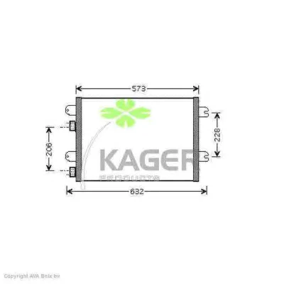 94-5329 KAGER Радиатор кондиционера (фото 1)