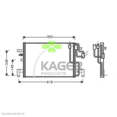 94-5339 KAGER Радиатор кондиционера (фото 1)
