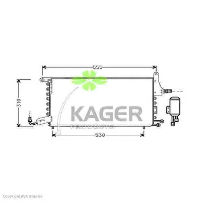 94-5344 KAGER Радиатор кондиционера (фото 1)