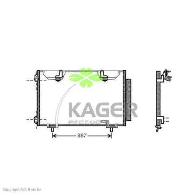 94-5357 KAGER Радиатор кондиционера (фото 1)