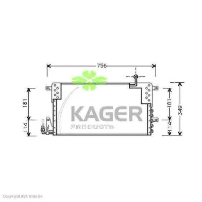 94-5397 KAGER Радиатор кондиционера (фото 1)