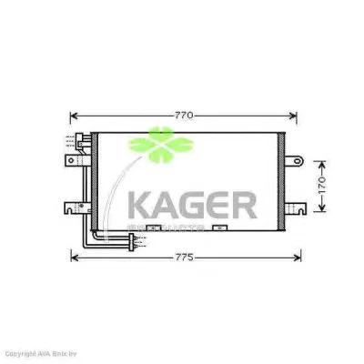 94-5405 KAGER Радиатор кондиционера (фото 1)