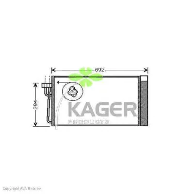 94-5799 KAGER Радиатор кондиционера (фото 1)