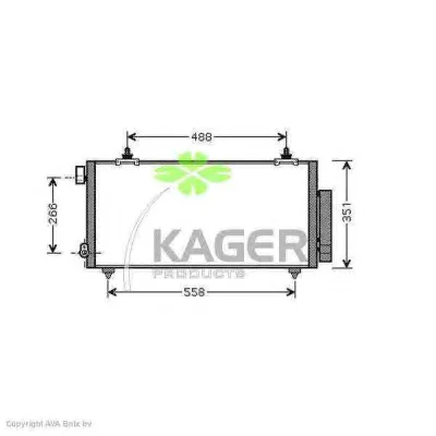 94-5894 KAGER Радиатор кондиционера (фото 1)