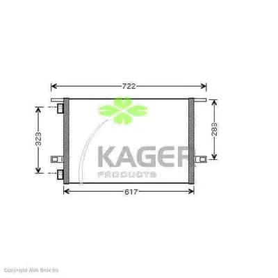 94-5963 KAGER Радиатор кондиционера (фото 1)