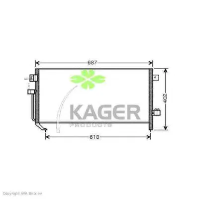 94-5993 KAGER Радиатор кондиционера (фото 1)
