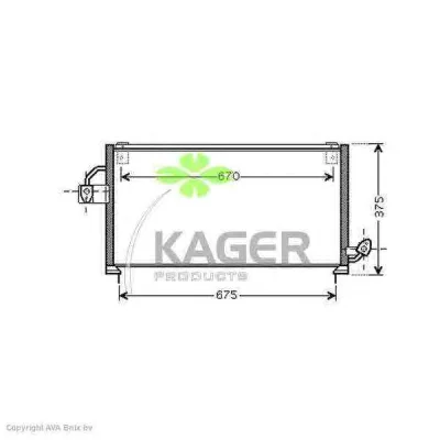 94-5994 KAGER Радиатор кондиционера (фото 1)