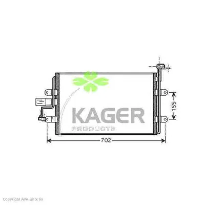 94-6002 KAGER Радиатор кондиционера (фото 1)