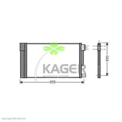94-6007 KAGER Радиатор кондиционера (фото 1)