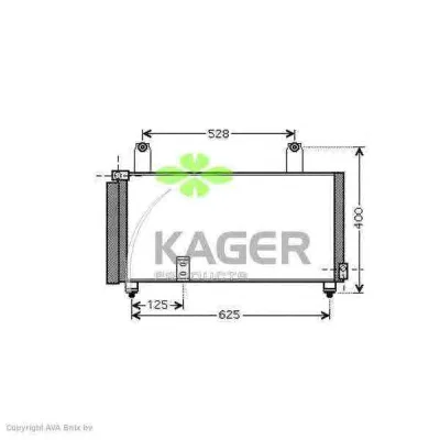 94-6085 KAGER Радиатор кондиционера (фото 1)