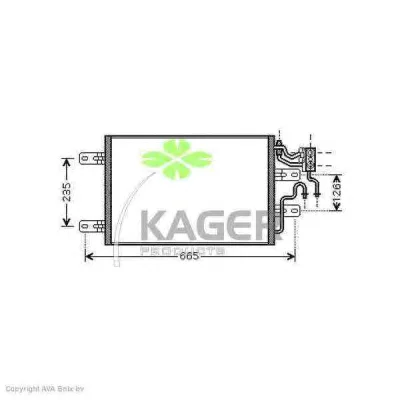 94-6124 KAGER Радиатор кондиционера (фото 1)