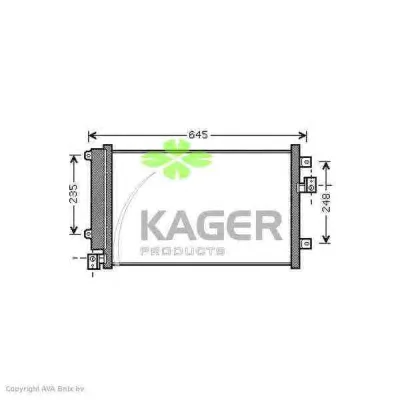 94-6139 KAGER Радиатор кондиционера (фото 1)