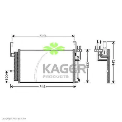 94-6259 KAGER Радиатор кондиционера (фото 1)