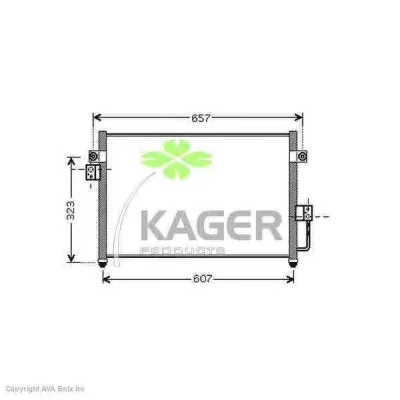 94-6318 KAGER Радиатор кондиционера (фото 1)