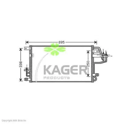 94-6350 KAGER Радиатор кондиционера (фото 1)