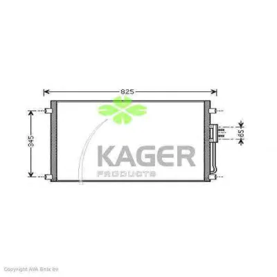 94-6392 KAGER Радиатор кондиционера (фото 1)