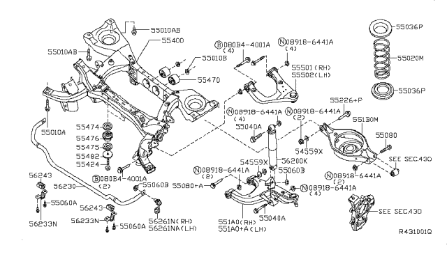 54613EA500 NISSAN Втулка стабилизатора заднего pathfinder r51m (фото 3)