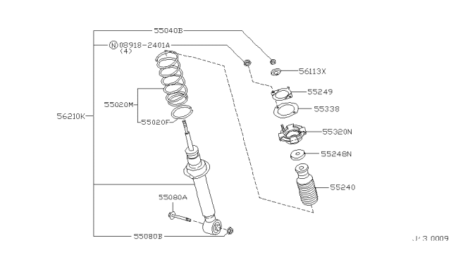 552402Y000 NISSAN Пыльник амортизатора заднего maxima ca33 (фото 3)