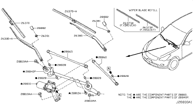 288901BA1A NISSAN Щетка стеклоочистителя 450/18'' мм/" 450/18'' мм/" (фото 3)