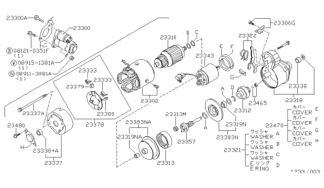 2330074Y00 NISSAN Стартер (фото 2)