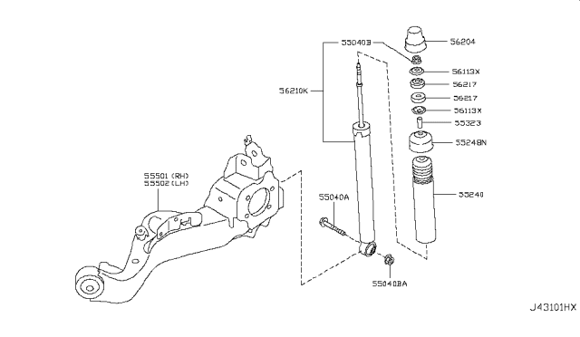 E6210-3YW1A NISSAN Absorber kit - (фото 2)