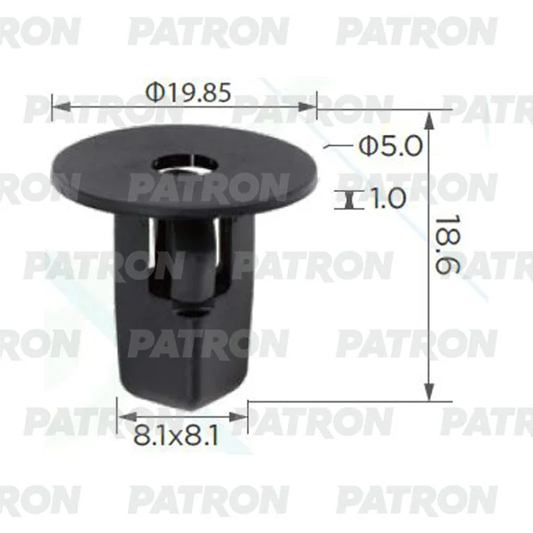 P37-0015A PATRON Фиксатор пластиковый Daihatsu, Lexus, Subaru, Toyota применяемость: внутренняя отделка (фото 1)