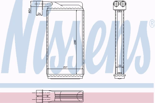 73382 NISSENS Радиатор отопителя салона (фото 2)