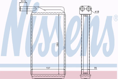 73385 NISSENS Теплообменник, отопление салона (фото 9)