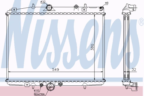 61292A NISSENS Радиатор, охлаждение двигателя (фото 5)
