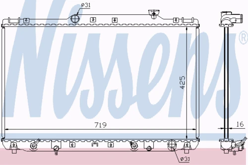 647681 NISSENS Радиатор, охлаждение двигателя (фото 6)