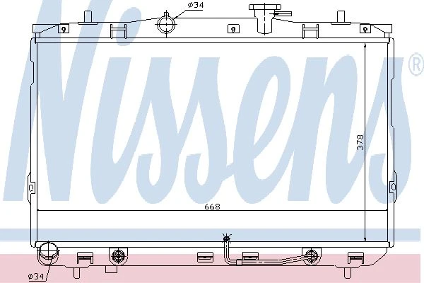 67489 NISSENS Радиатор, охлаждение двигателя (фото 3)