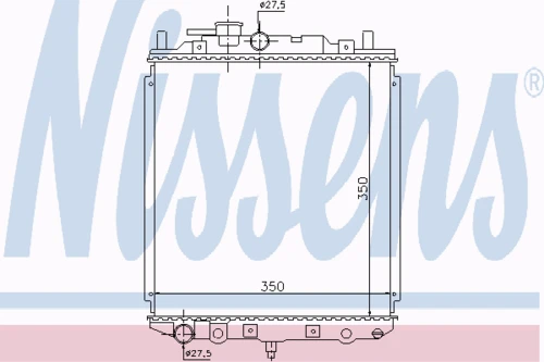 61762 NISSENS Радиатор, охлаждение двигателя (фото 6)