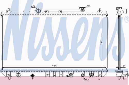 646991 NISSENS Радиатор, охлаждение двигателя (фото 5)
