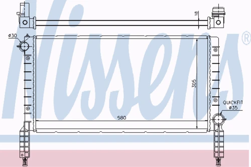 61768 NISSENS Радиатор, охлаждение двигателя (фото 6)