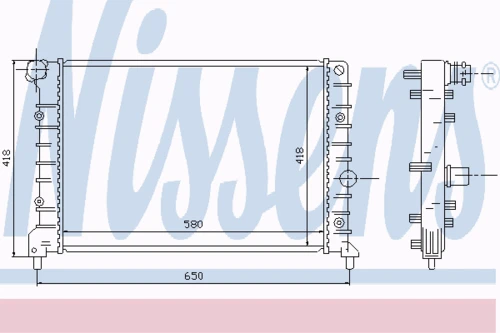 60058 NISSENS Радиатор, охлаждение двигателя (фото 6)
