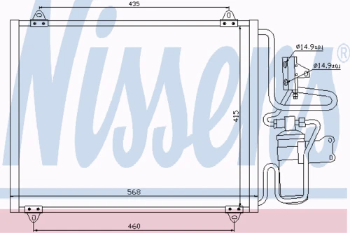 94440 NISSENS Конденсатор, кондиционер (фото 5)