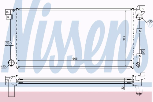 60985 NISSENS Радиатор, охлаждение двигателя (фото 6)